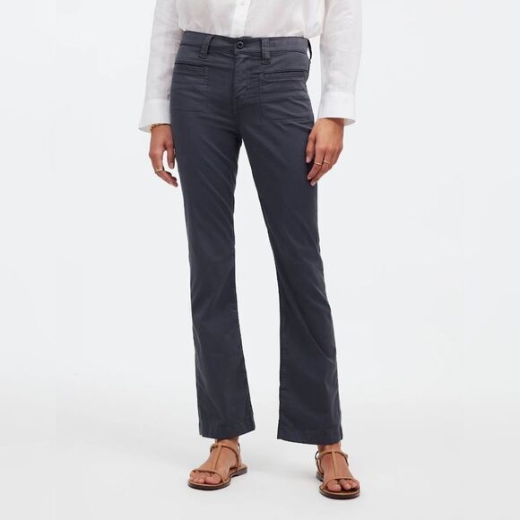 NWT Madewell Kick Out Crop Pants in Garment-Dyed Sateen - Picture 2 of 12